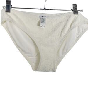 NWOT Andie Swim Women's Textured Bikini Bottom Bone Cream Size Medium 3105-55